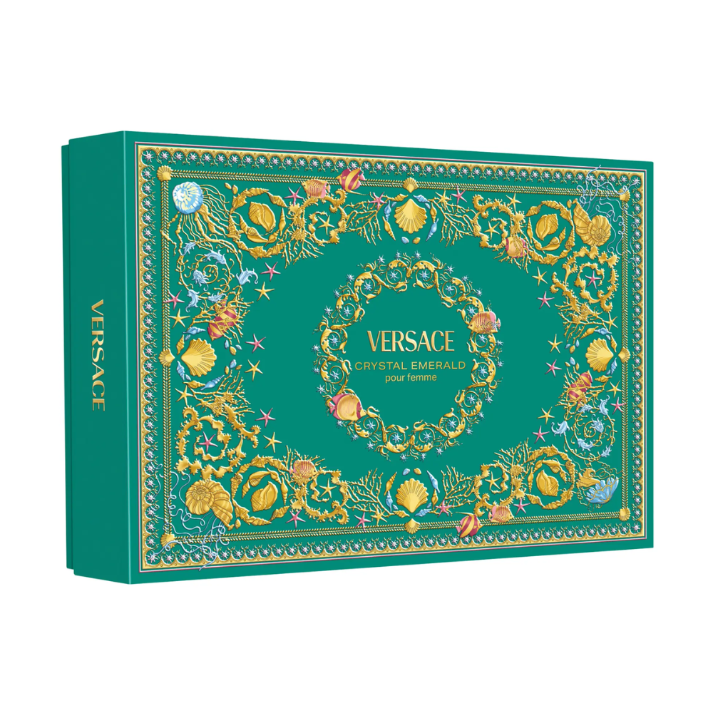 Versace Crystal Emerald Pour Femme 4-Piece Gift Set | Eau de Parfum, Body Lotion & Shower Gel