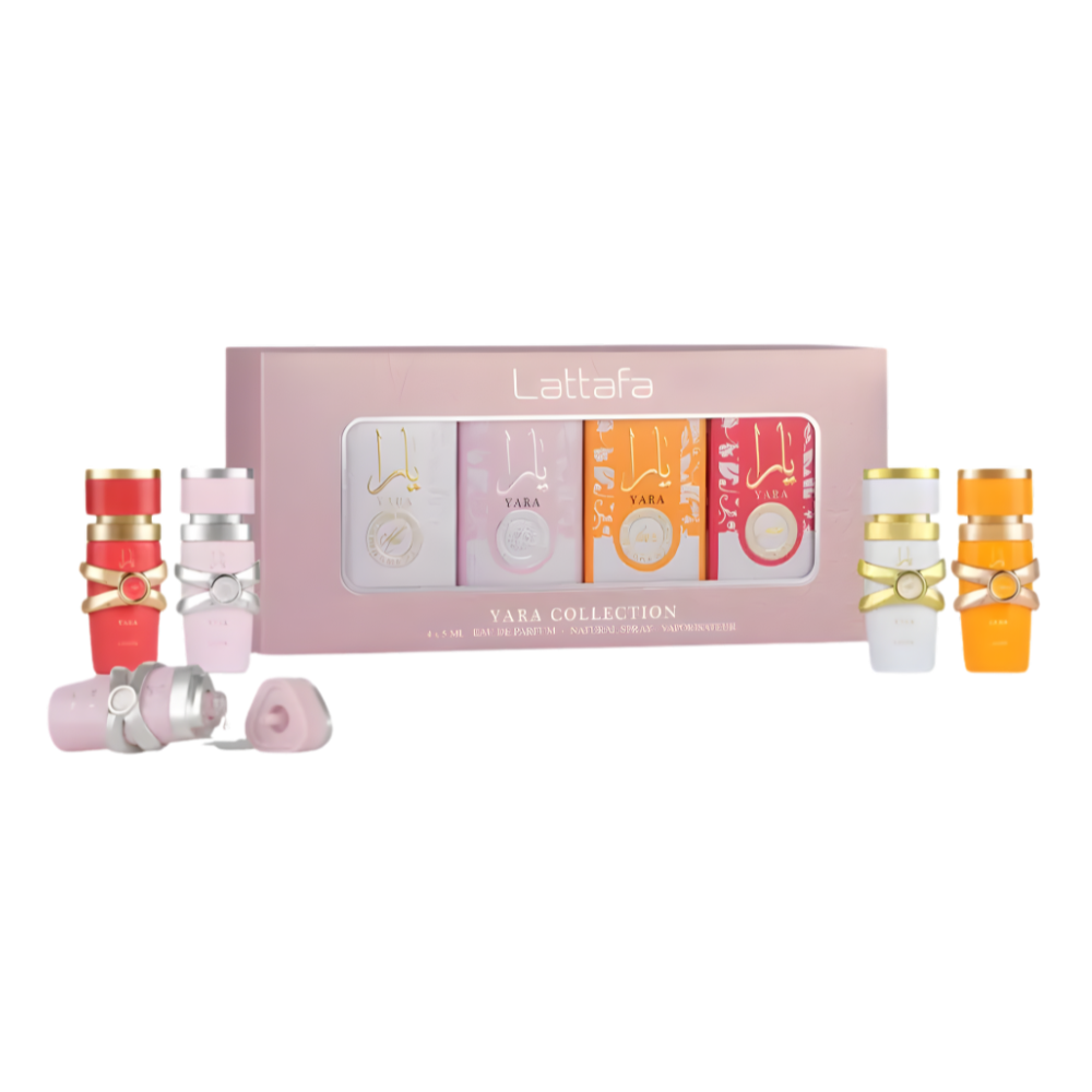 Lattafa Yara Mini Collection 4 x 0.17 oz Eau de Parfum GIft Set | Candy - Tous - Moi - Yara