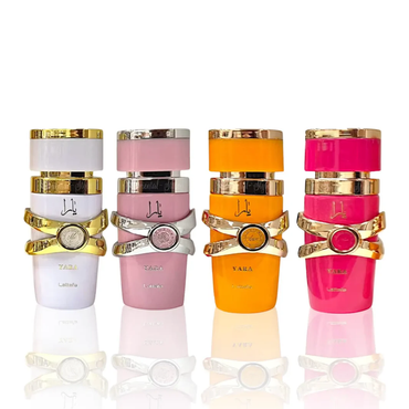 Lattafa Yara Mini Collection 4 x 0.17 oz Eau de Parfum GIft Set | Candy - Tous - Moi - Yara
