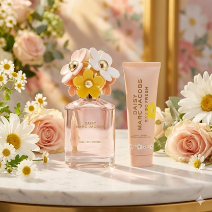 Marc Jacobs Daisy Eau So Fresh 2-Piece Gift Set for Women | Includes 2.5 oz Eau de Toilette & 2.5 oz Body Lotion