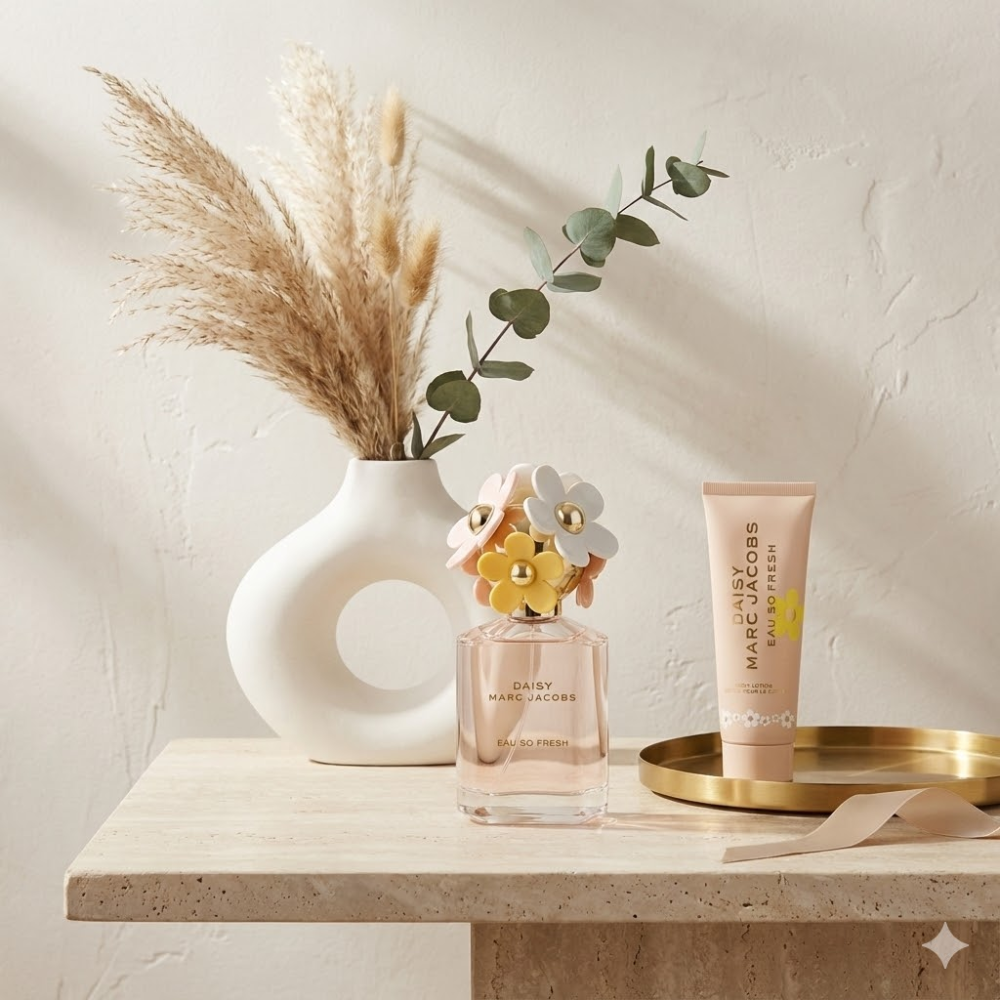 Marc Jacobs Daisy Eau So Fresh 2-Piece Gift Set for Women | Includes 2.5 oz Eau de Toilette & 2.5 oz Body Lotion