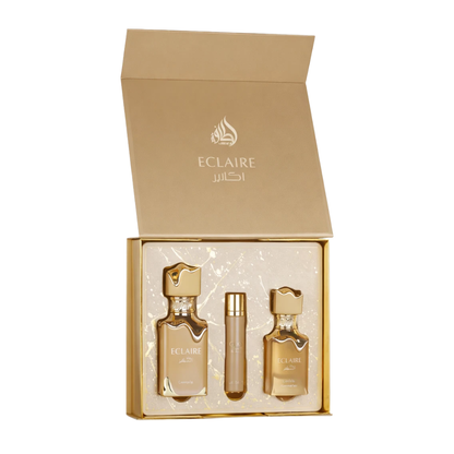 Lattafa Eclaire 3-Piece Gift Set – Unisex Eau de Parfum & Hair Mist