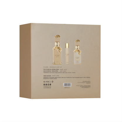 Lattafa Eclaire 3-Piece Gift Set – Unisex Eau de Parfum & Hair Mist