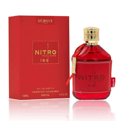 Dumont Nitro Red Eau De Parfum for Men 3.4 Oz - Fruit, Woody, Floral & Masculine Fragrance