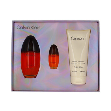 Calvin Klein Obsession for Women 3-Piece Gift Set – Eau de Parfum & Body Lotion