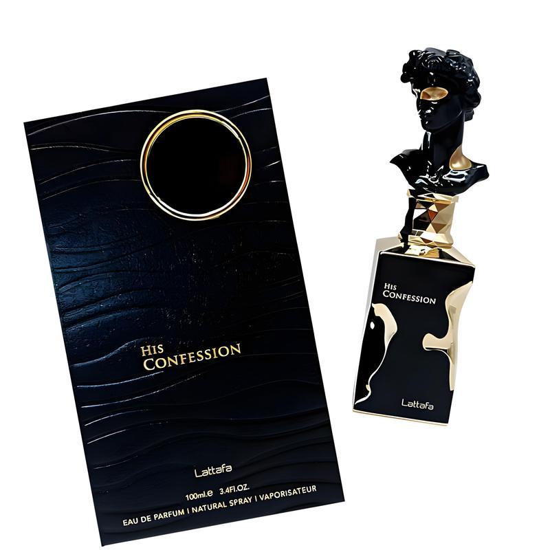 Lattafa His Confession Eau de Parfum Spray for Men, 3.4 Oz / 100 Ml