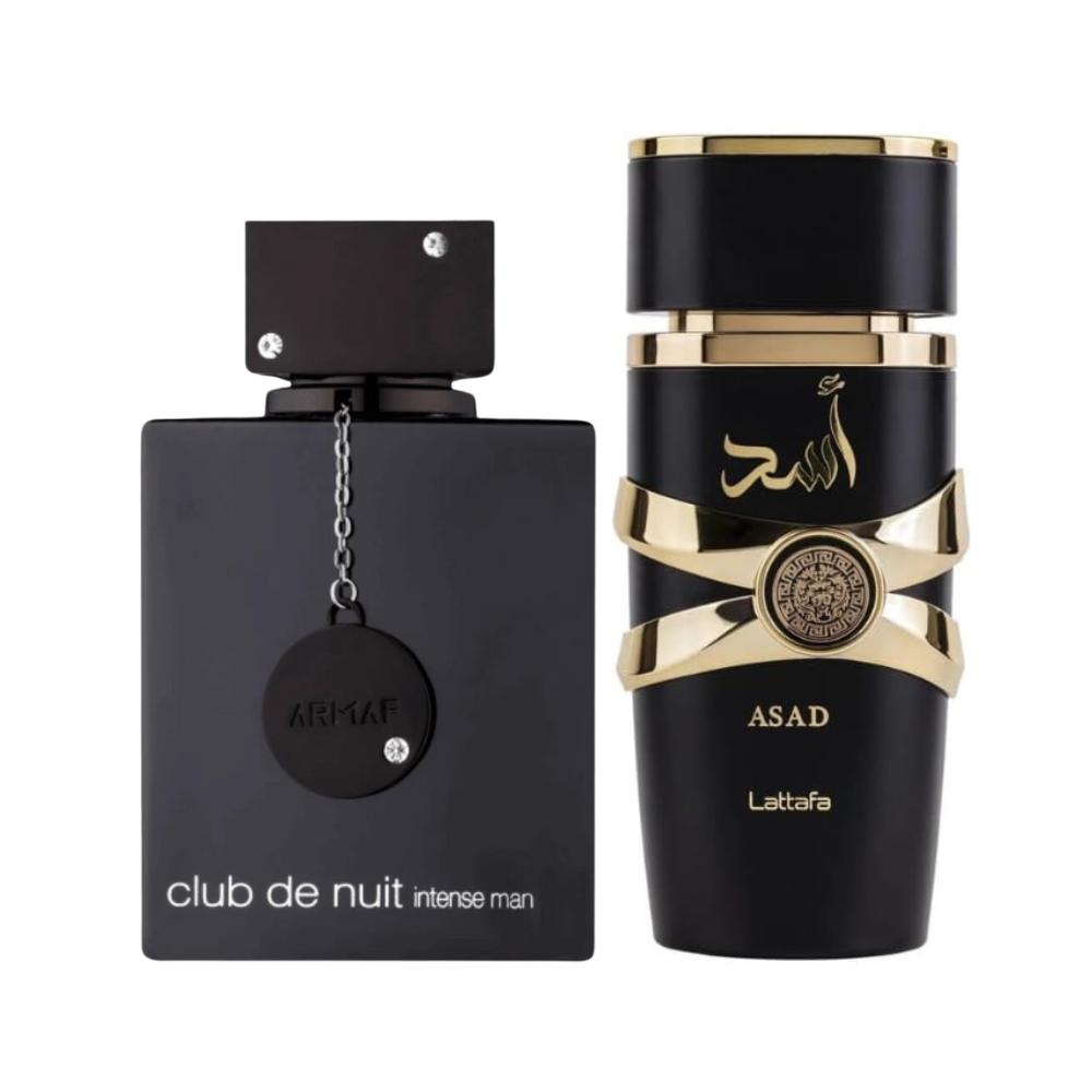 Lattafa Asad & Armaf Club de Nuit Intense Men Fragrance Bundle for Men (2-Piece Set)