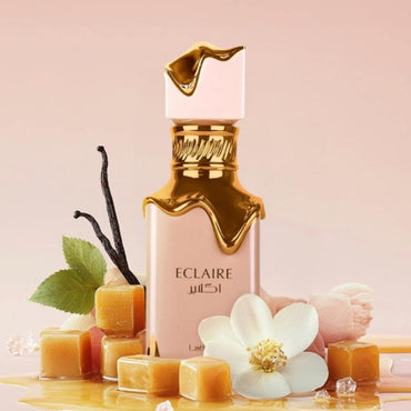 Lattafa Eclaire Eau de Parfum Spray for Women 3.4 Oz - Caramel, Honey, Vanilla Fragrance