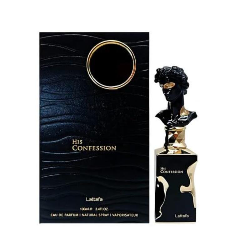 Lattafa His Confession Eau de Parfum Spray for Men, 3.4 Oz / 100 Ml