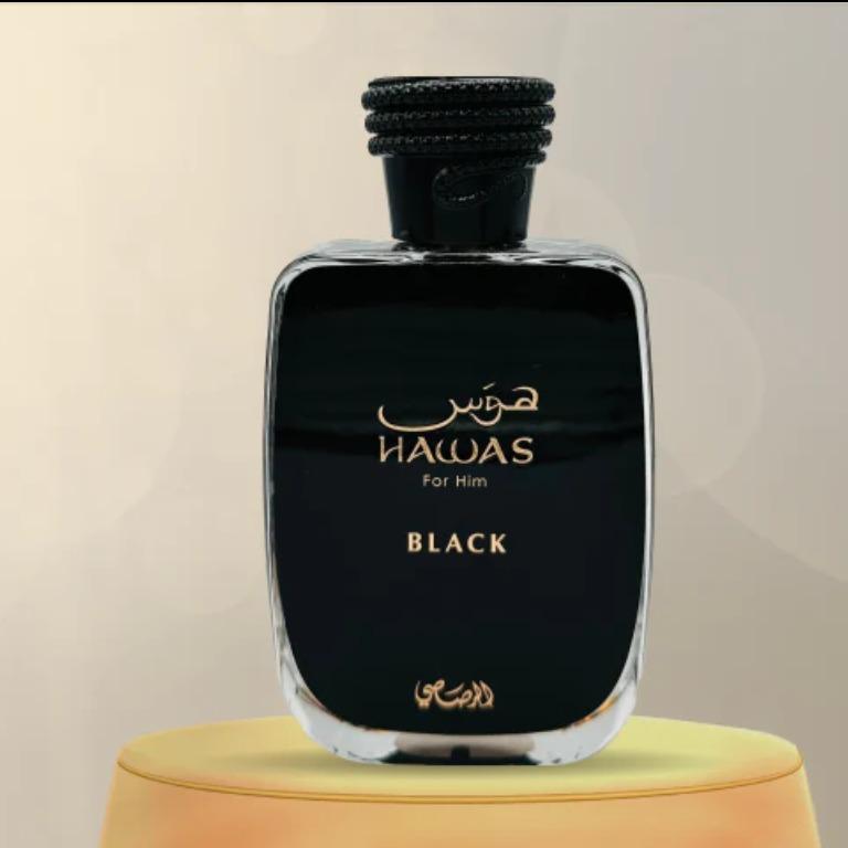 Rasasi Hawas Black Eau De Parfum Spray for Men 3.4 Oz