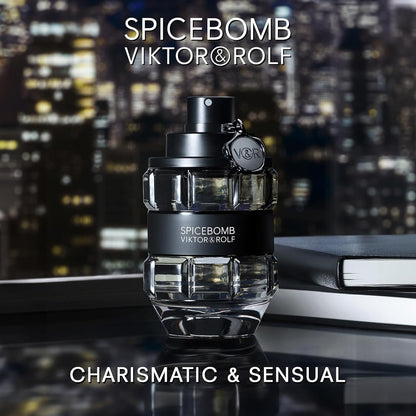 Viktor&Rolf Spicebomb Eau de Toilette Spray for Men 3.04 Oz / 90 Ml -  Warm, Spicy, Cinnamon Fragrance