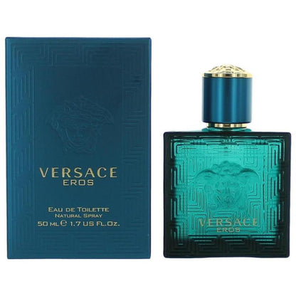 Versace Eros Eau de Toilette Spray for Men 1.7 Oz / 50 Ml - Luxury, Long-Lasting Perfume