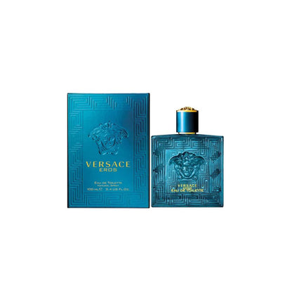 Versace Eros Eau de Toilette Spray for Men 3.4 Oz / 100 Ml - Timeless Masculine Fragrance