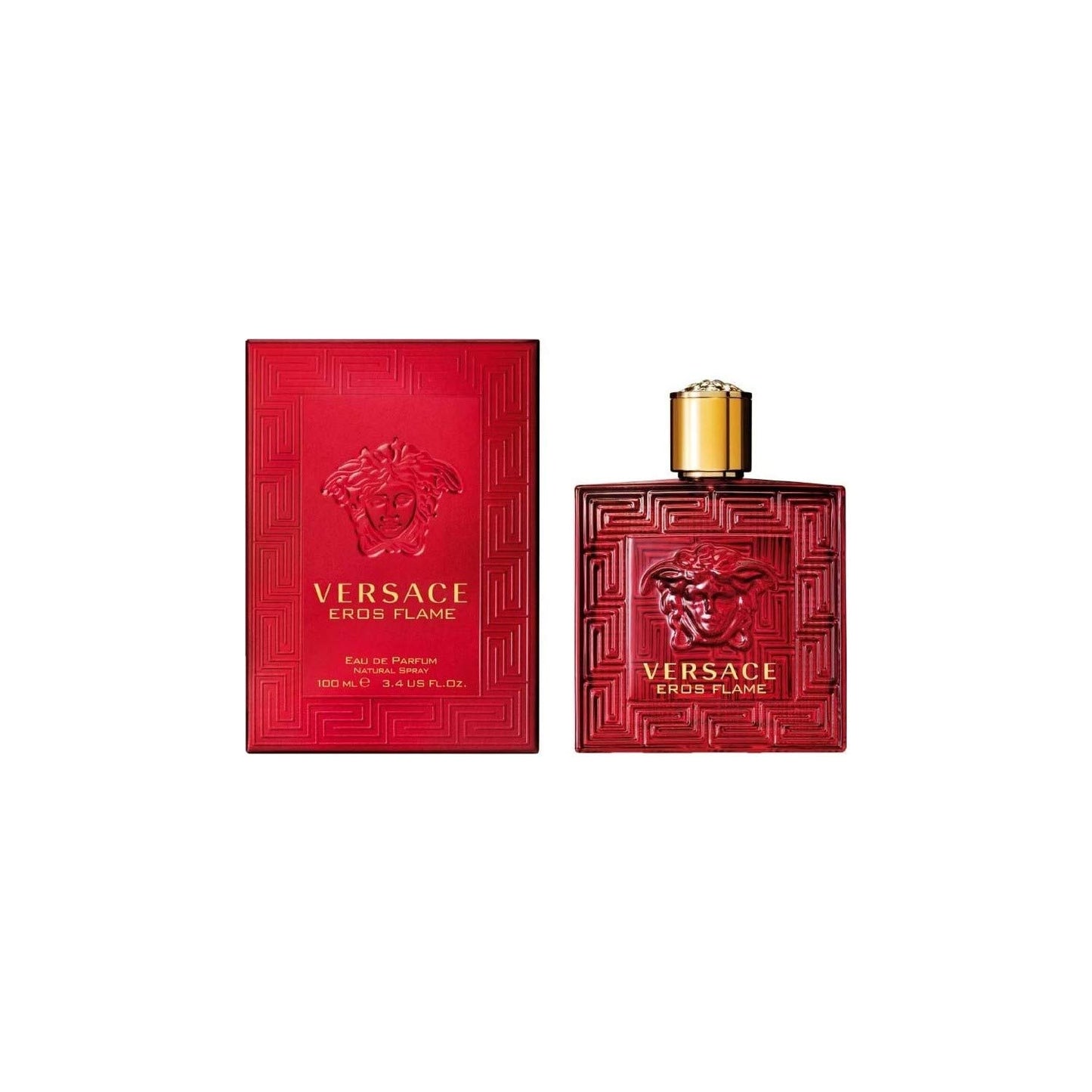 Versace Eros Flame Eau de Parfum for Men 3.4 Oz / 100 Ml Spray - Warm, Spicy, Woody Fragrance