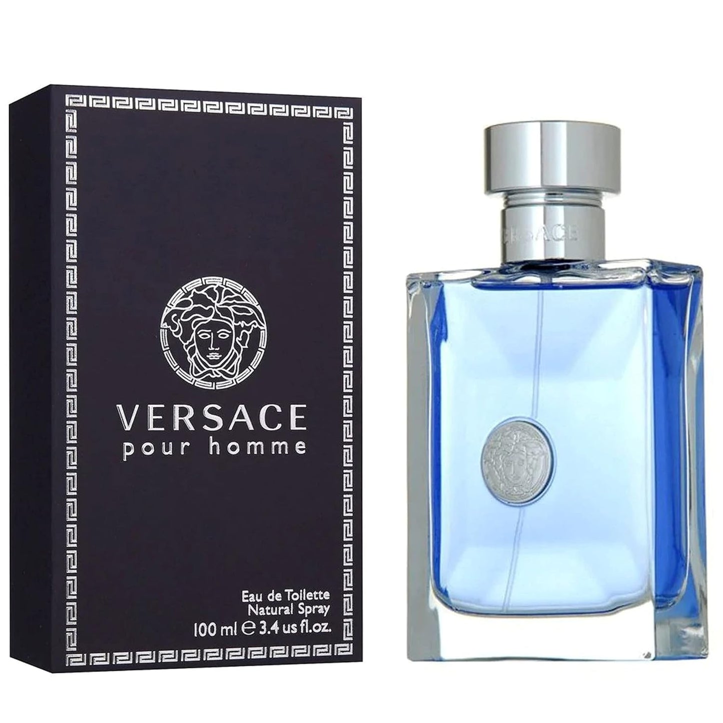 Versace Pour Homme Eau de Toilette for Men 3.4 Oz / 100 Ml - Fresh, Citrus & Aromatic Fragrance