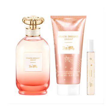 Coach Dreams Sunset Gift Set for Women (3.0 oz EDP + 3.3 oz Lotion + 0.25 oz Mini)