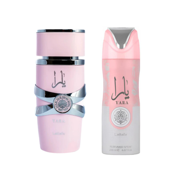 Lattafa Yara Giftset for Women with 3.4 Oz EDP and Body Spray